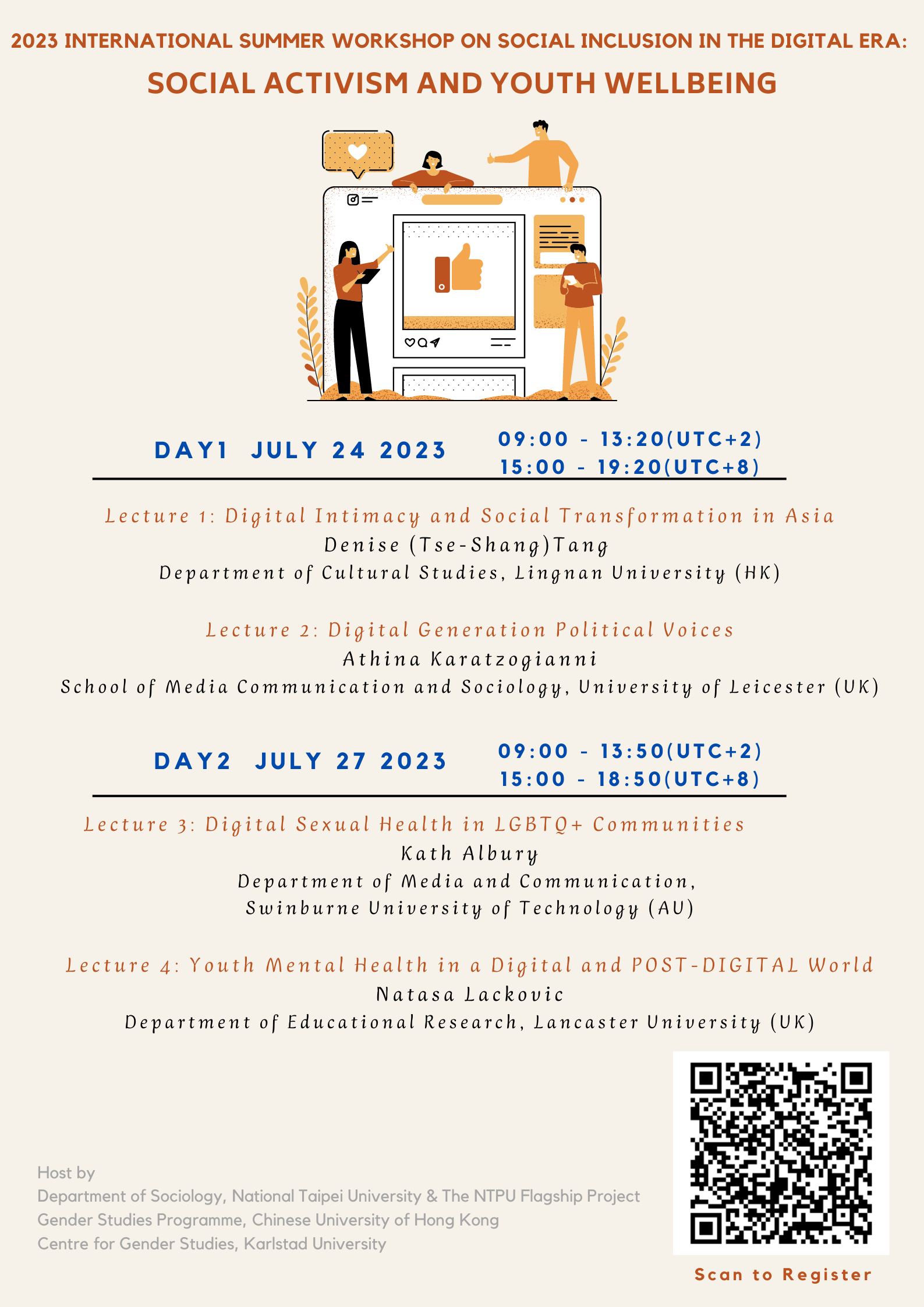2023 International Summer Workshop on Social Inclusion in the Digital Era Social Activism and Youth Wellbeing 3